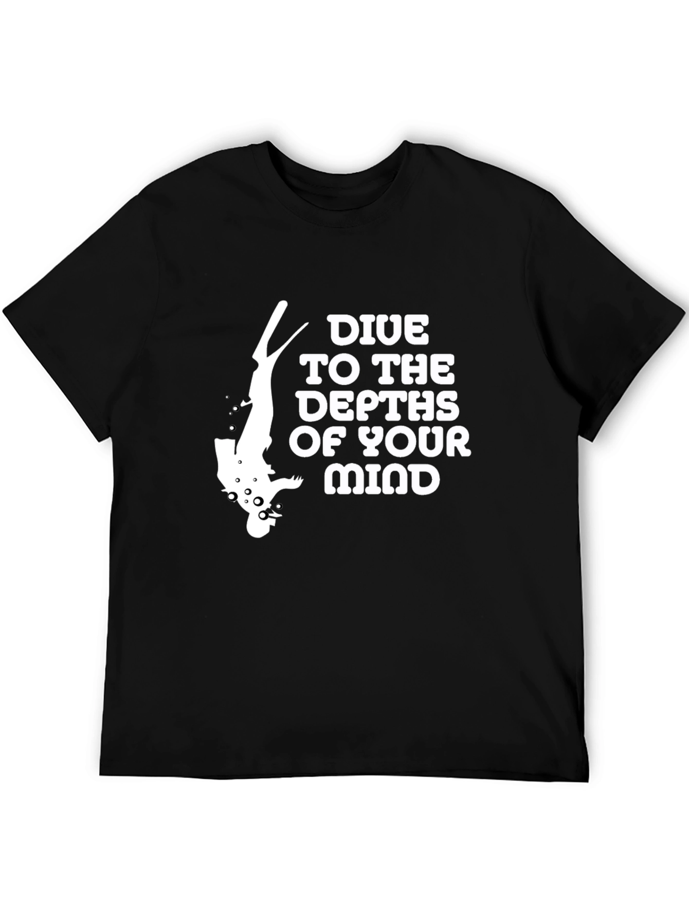 Dive into Your Mind Black T-Shirt