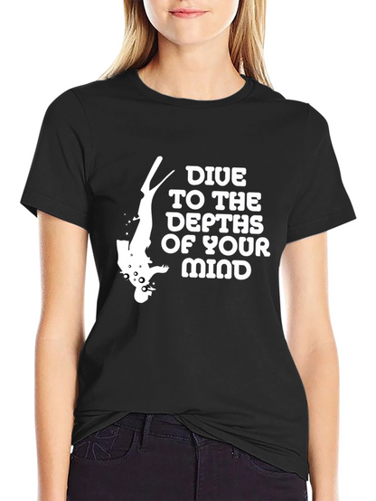 Dive into Your Mind Black T-Shirt