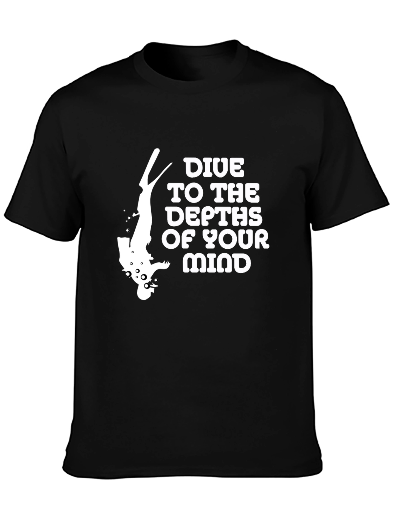 Dive into Your Mind Black T-Shirt