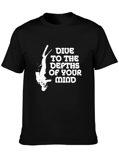 Dive into Your Mind Black T-Shirt