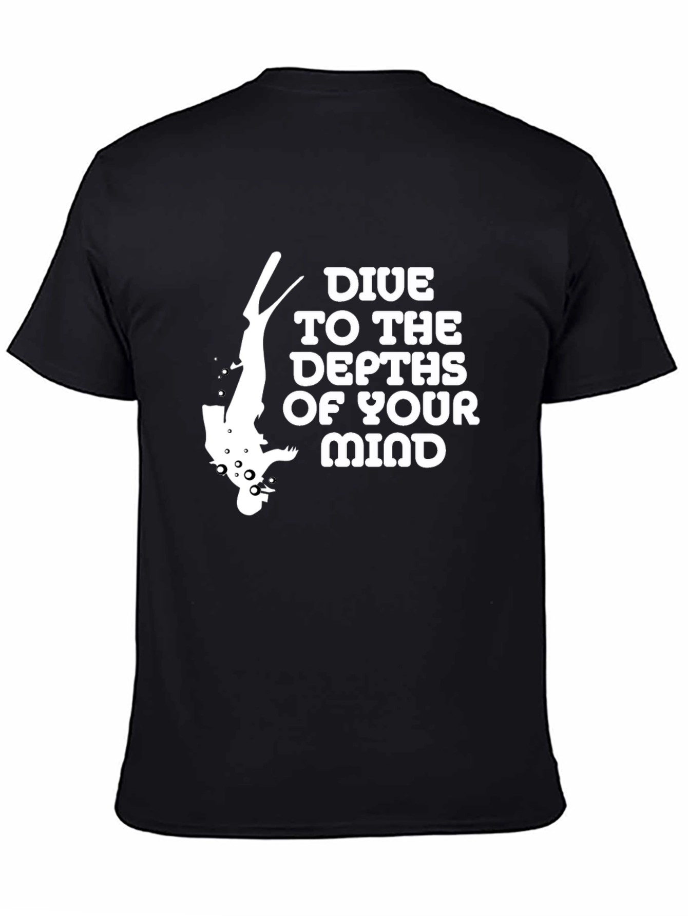 Dive into Your Mind Black T-Shirt