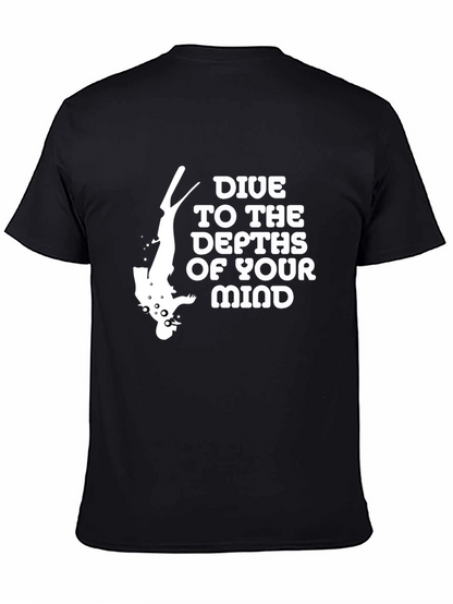 Dive into Your Mind Black T-Shirt