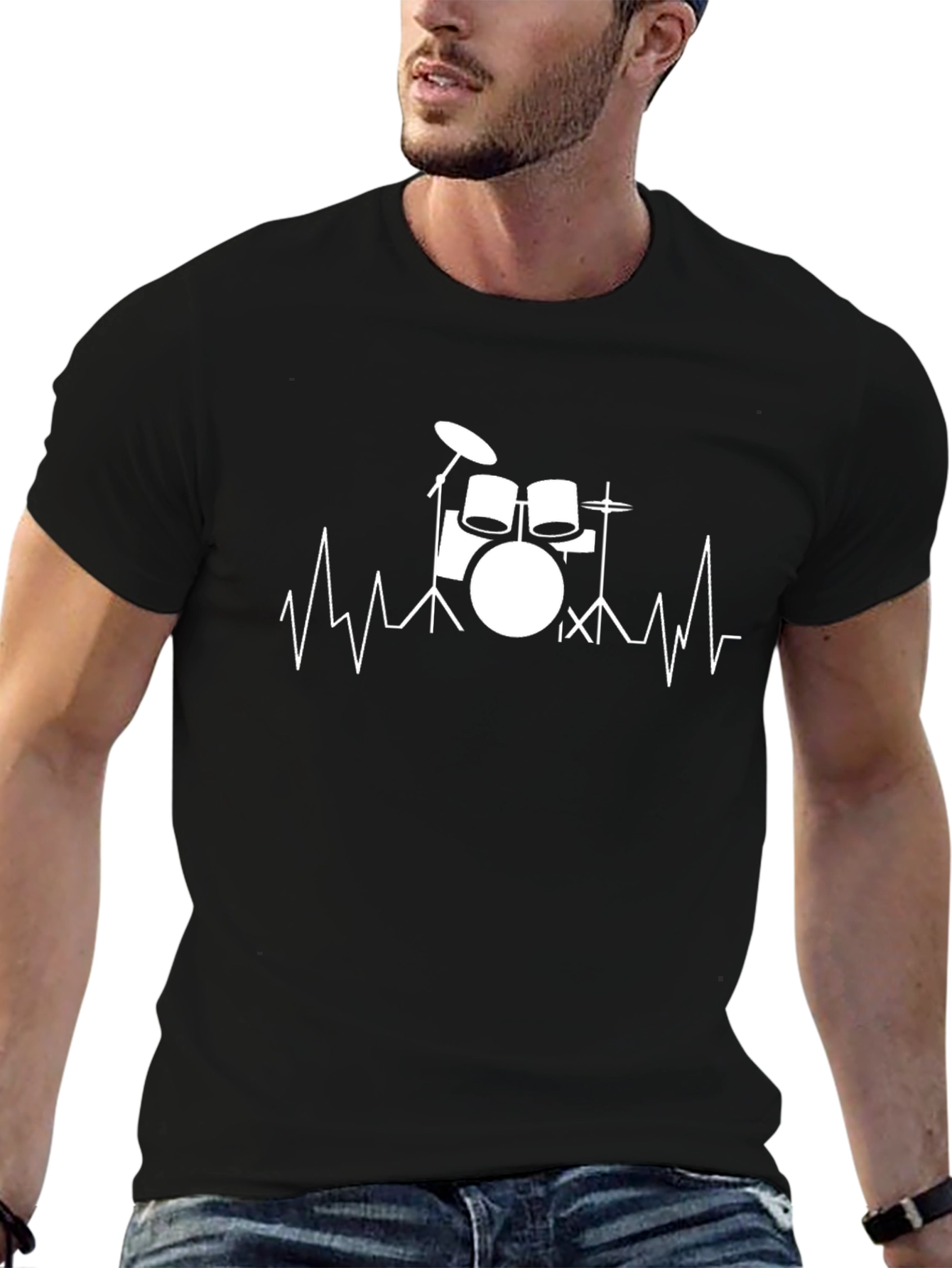 Drum Heartbeat T-Shirt - Music Lover Tee