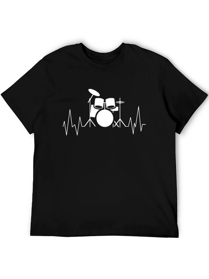 Drum Heartbeat T-Shirt - Music Lover Tee
