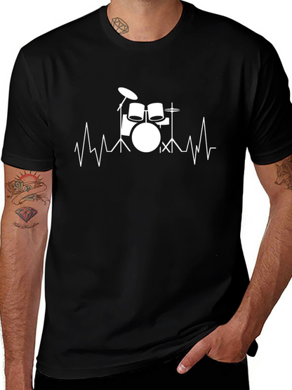 Drum Heartbeat T-Shirt - Music Lover Tee
