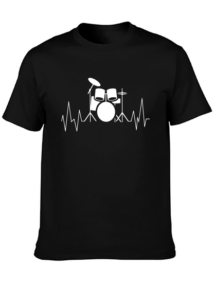 Drum Heartbeat T-Shirt - Music Lover Tee