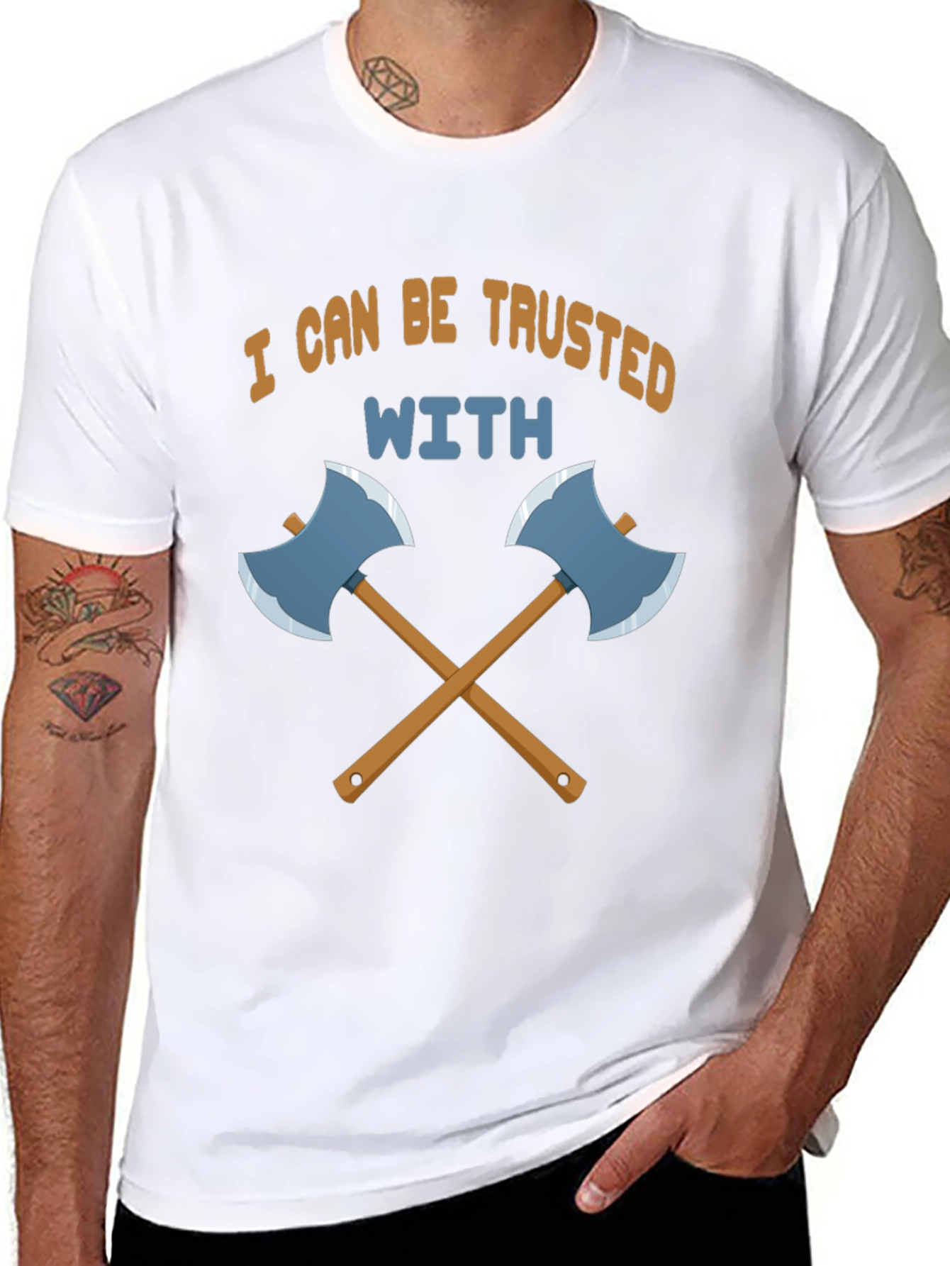 Trust Me With Axes Black T-Shirt