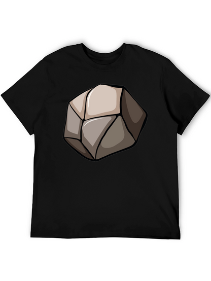 Stone Graphic Black T-Shirt - Unique Design