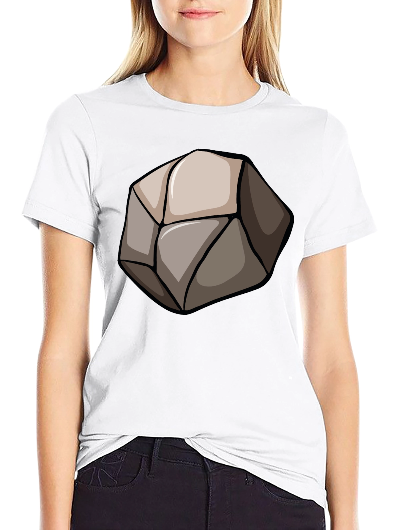 Stone Graphic Black T-Shirt - Unique Design