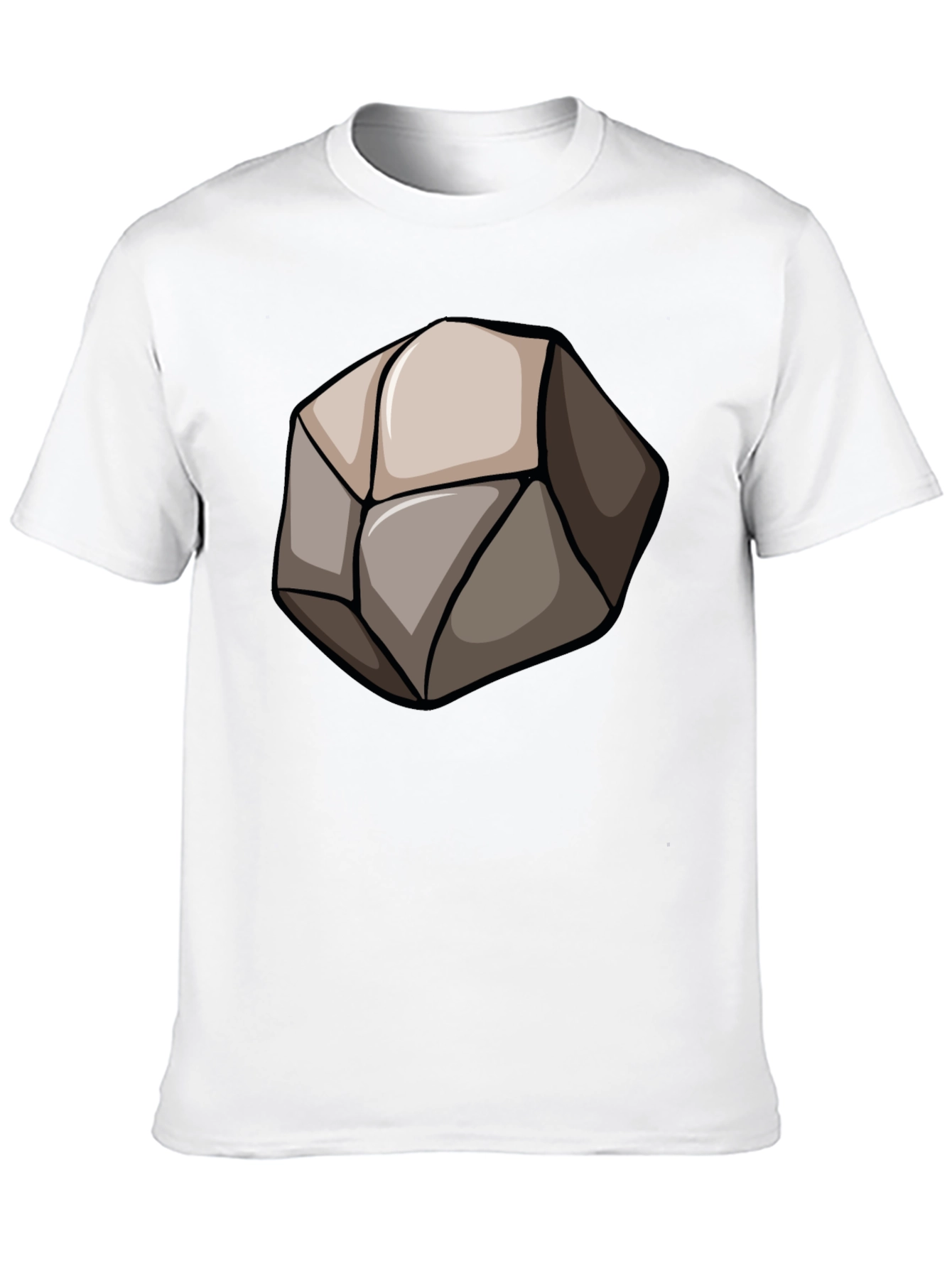Stone Graphic Black T-Shirt - Unique Design