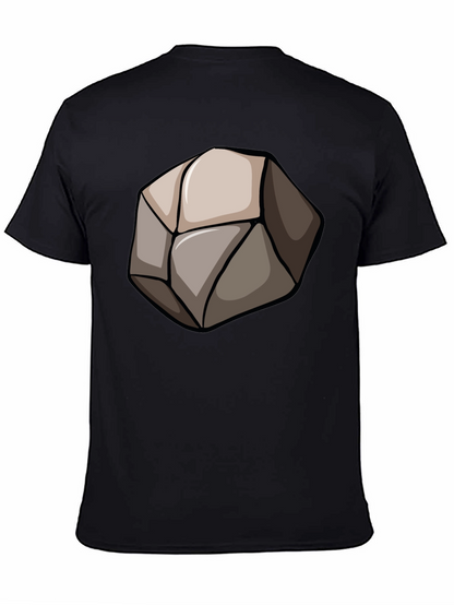 Stone Graphic Black T-Shirt - Unique Design