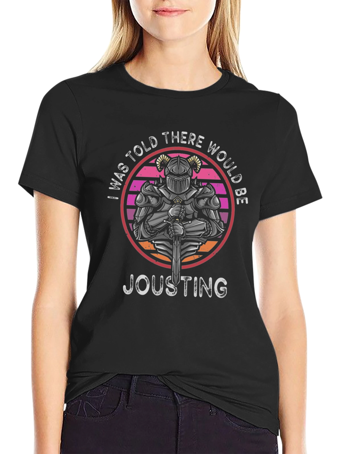 Knight Jousting T-Shirt Retro Design