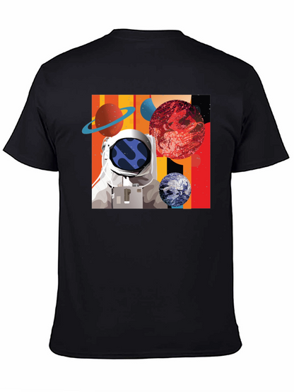 Astronaut Space Graphic Black T-Shirt