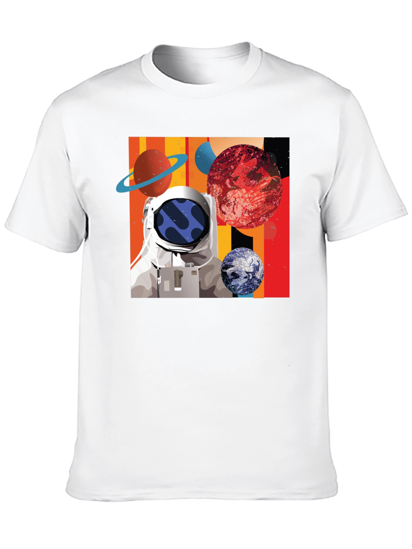 Astronaut Space Graphic Black T-Shirt