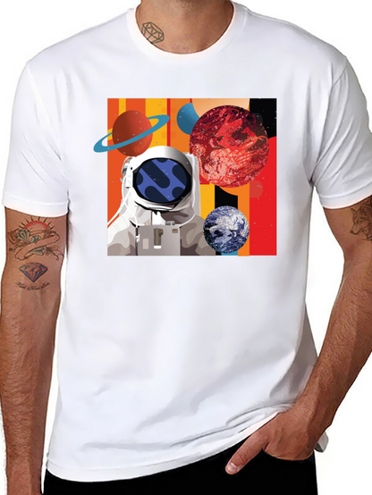 Astronaut Space Graphic Black T-Shirt