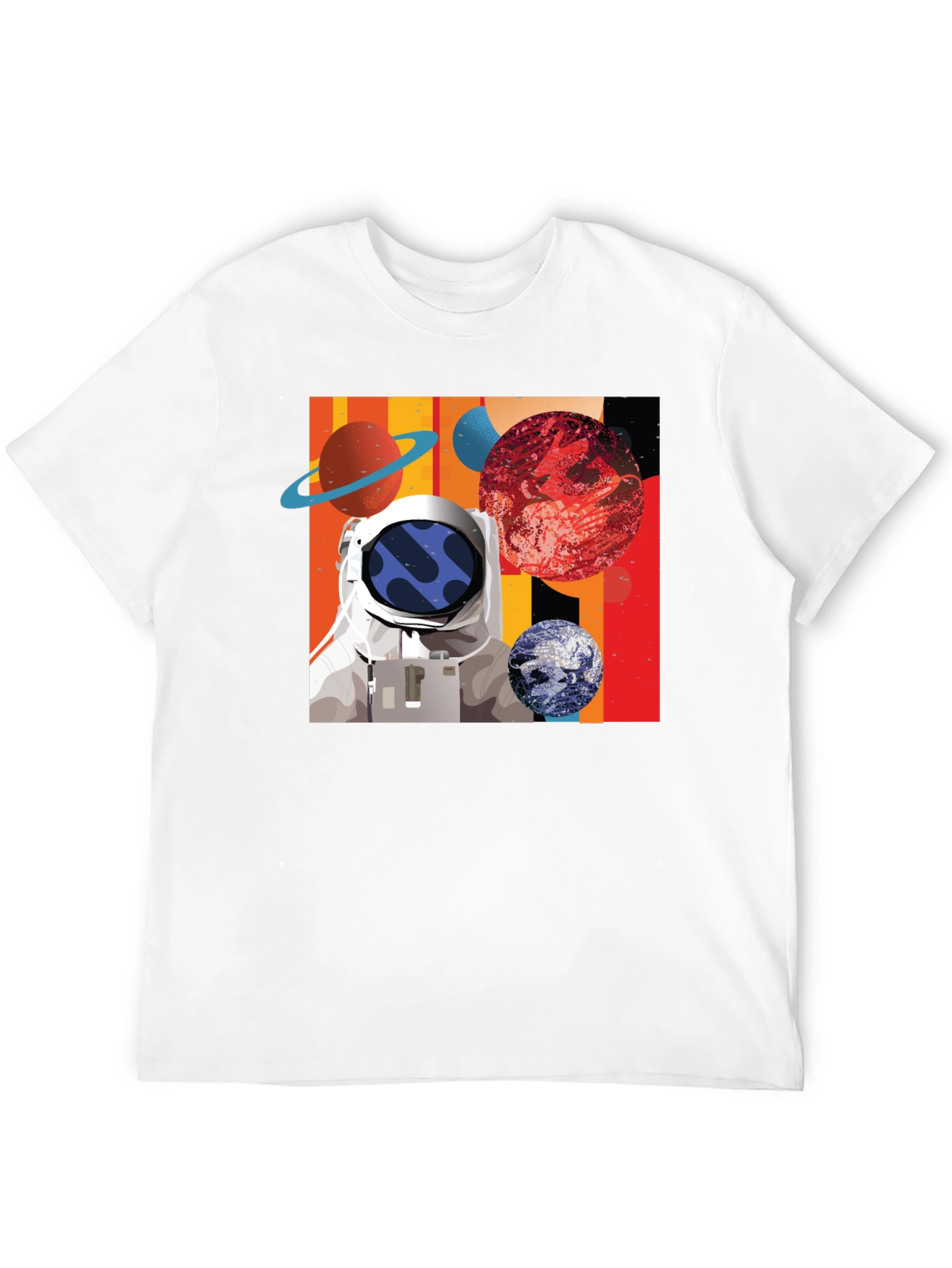 Astronaut Space Graphic Black T-Shirt
