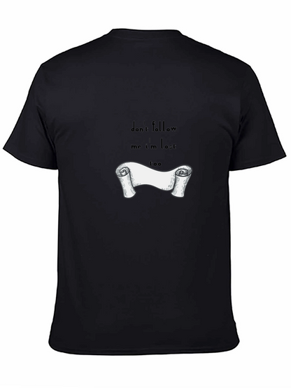 Lost Scroll Graphic T-Shirt - Classic Black Tee