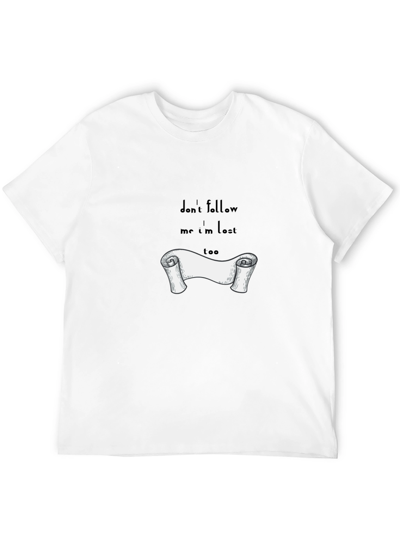 Lost Scroll Graphic T-Shirt - Classic Black Tee