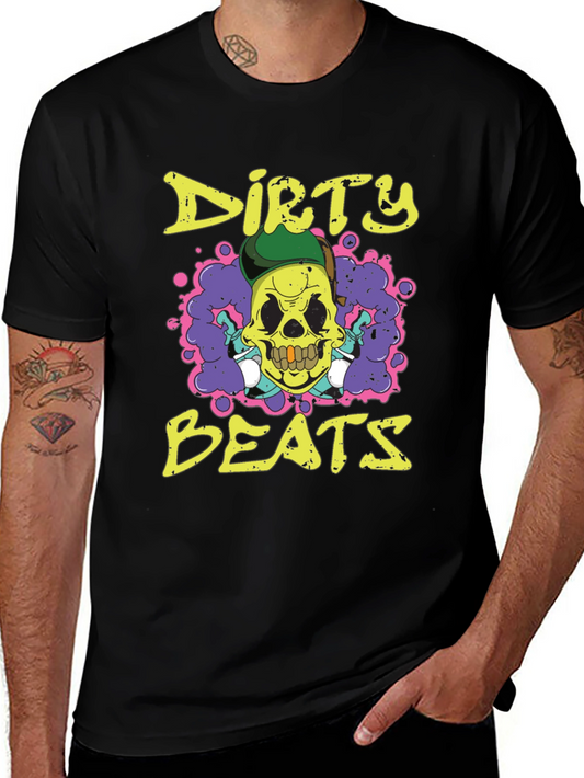 Dirty Beats Skull Graphic T-Shirt