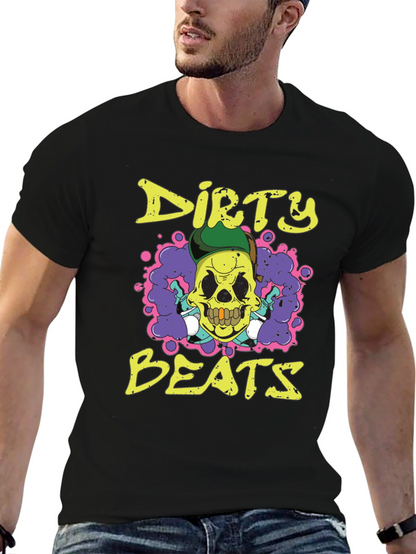 Dirty Beats Skull Graphic T-Shirt