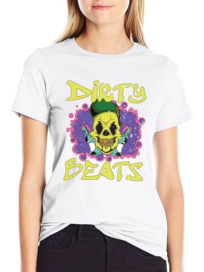 Dirty Beats Skull Graphic T-Shirt