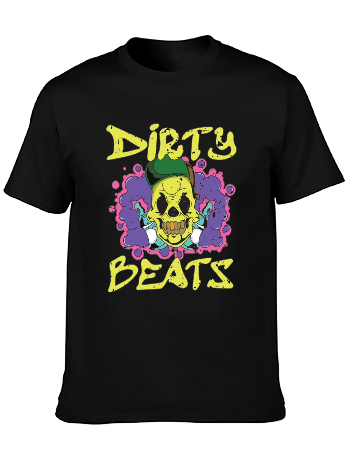 Dirty Beats Skull Graphic T-Shirt
