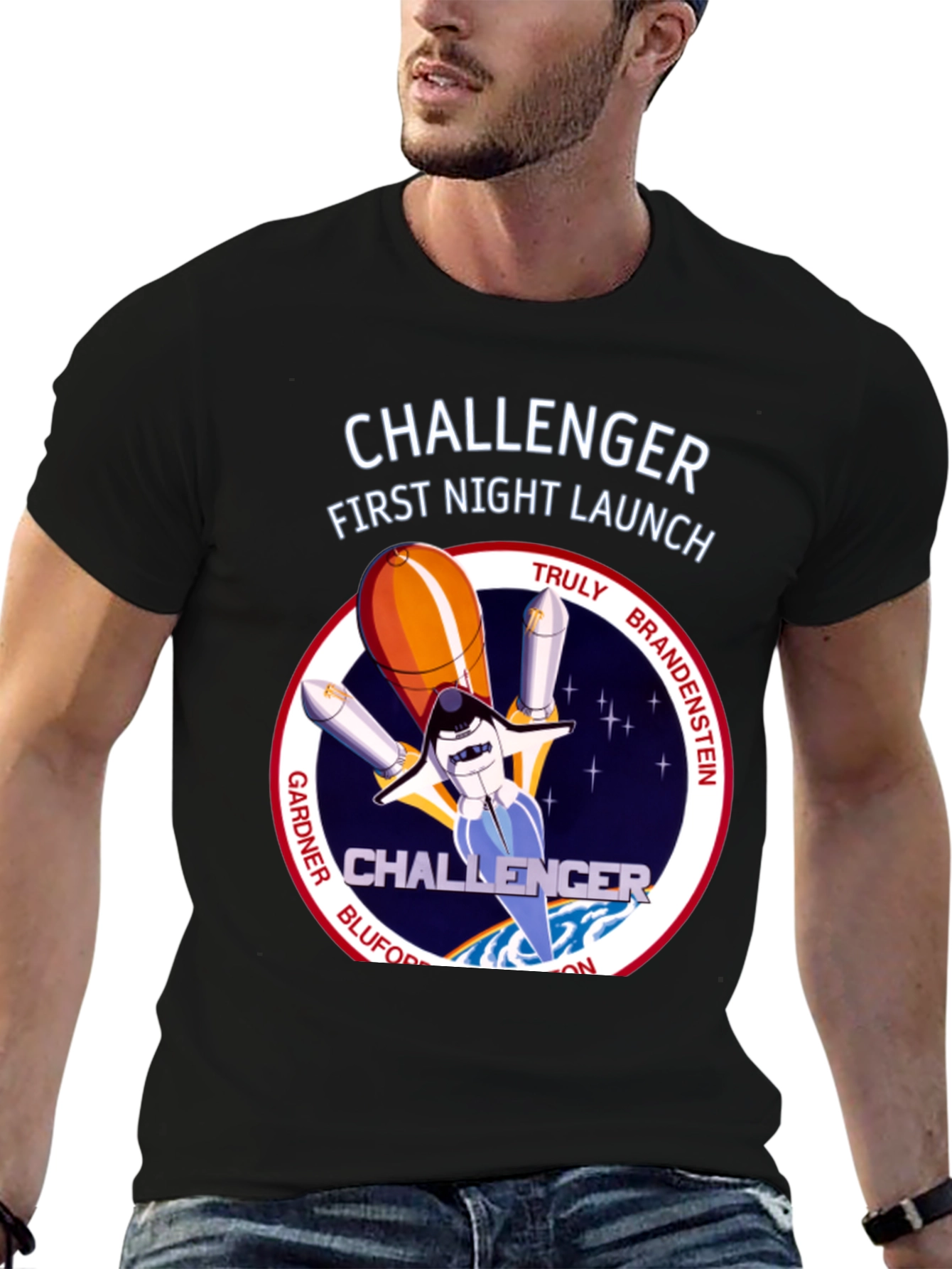 Challenger First Night Launch T-Shirt
