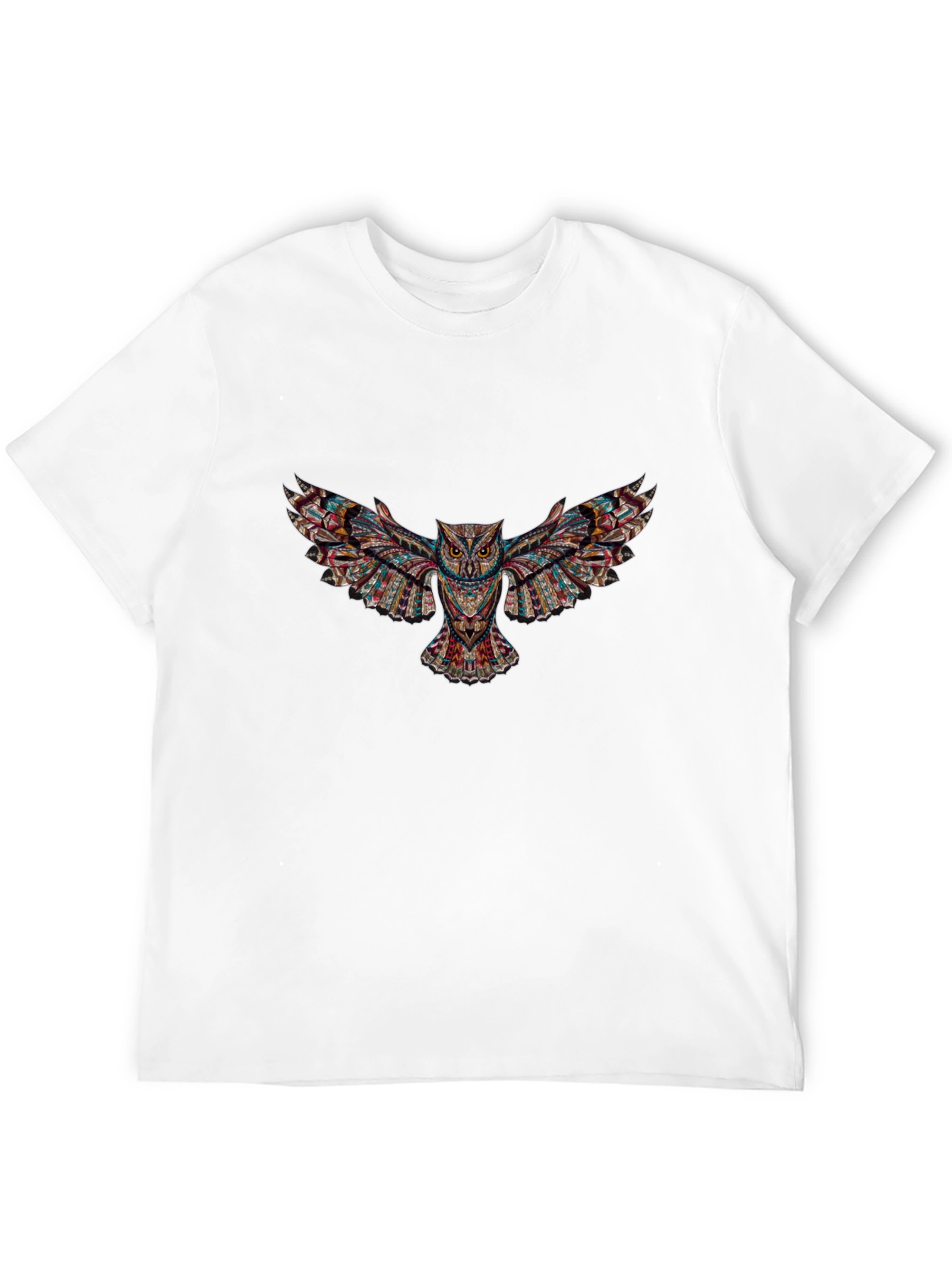 Black T-Shirt with Owl Graphic Design