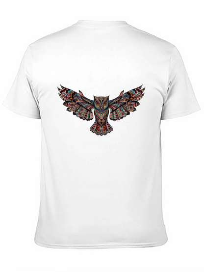 Black T-Shirt with Owl Graphic Design