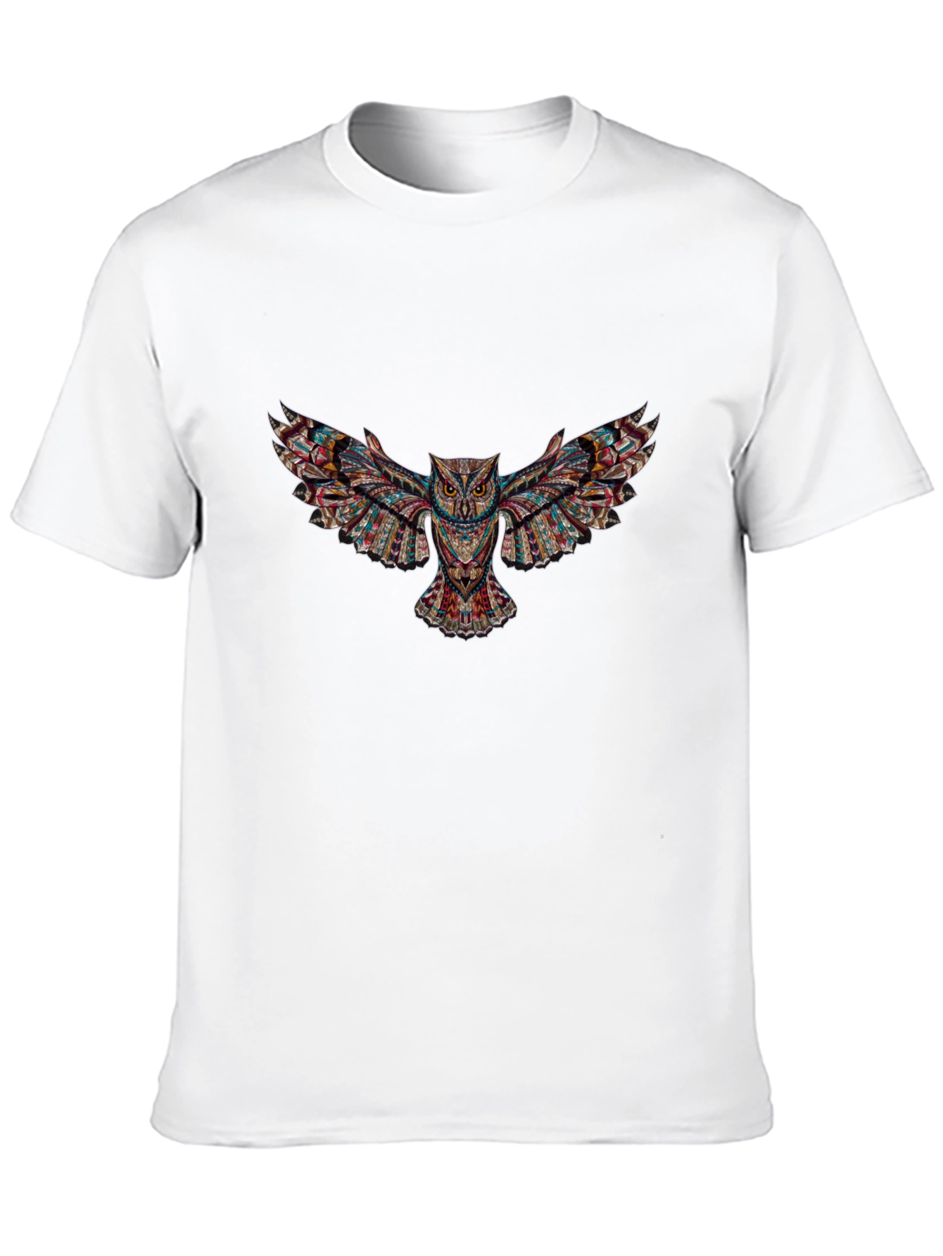 Black T-Shirt with Owl Graphic Design