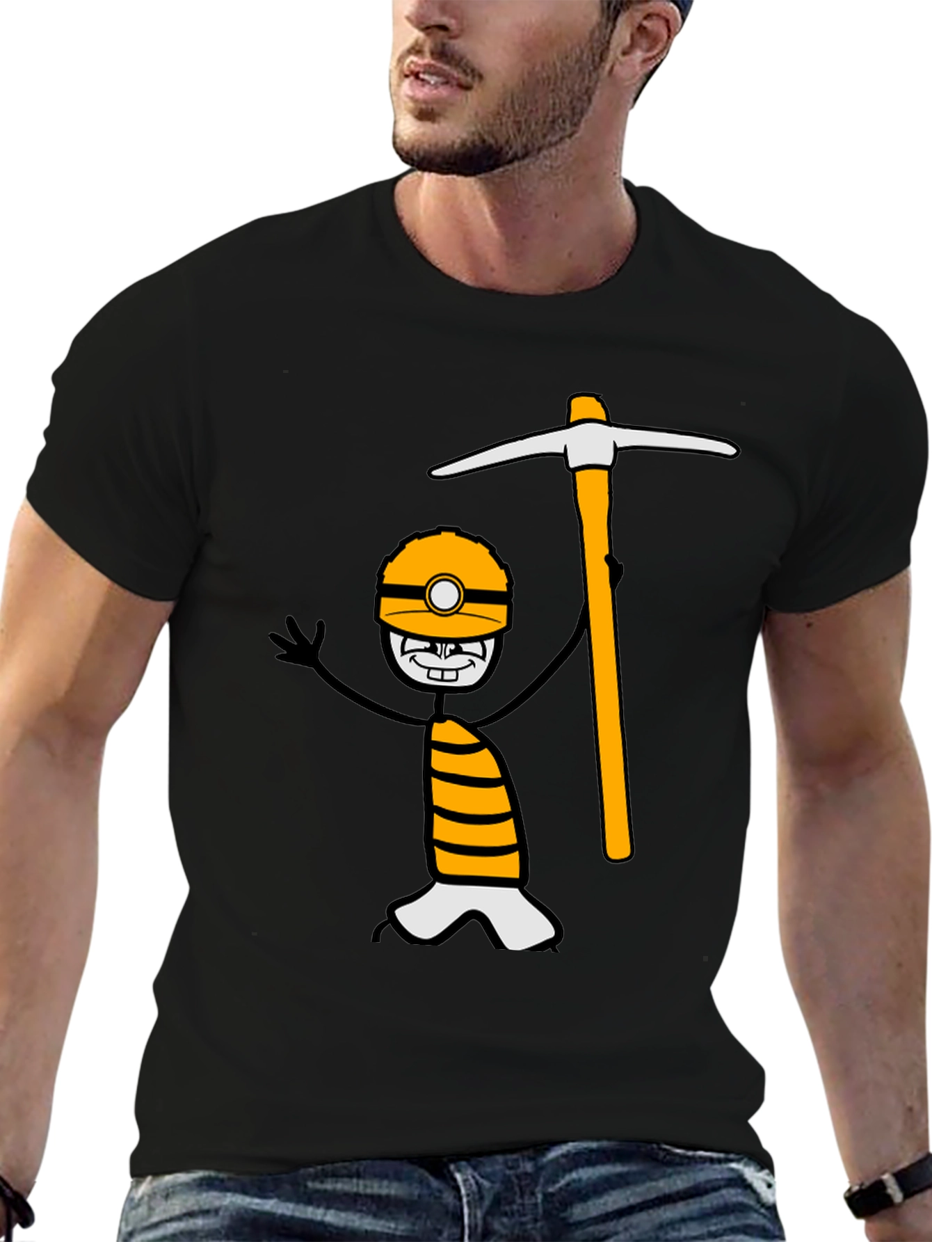 Miner Cartoon Graphic Tee