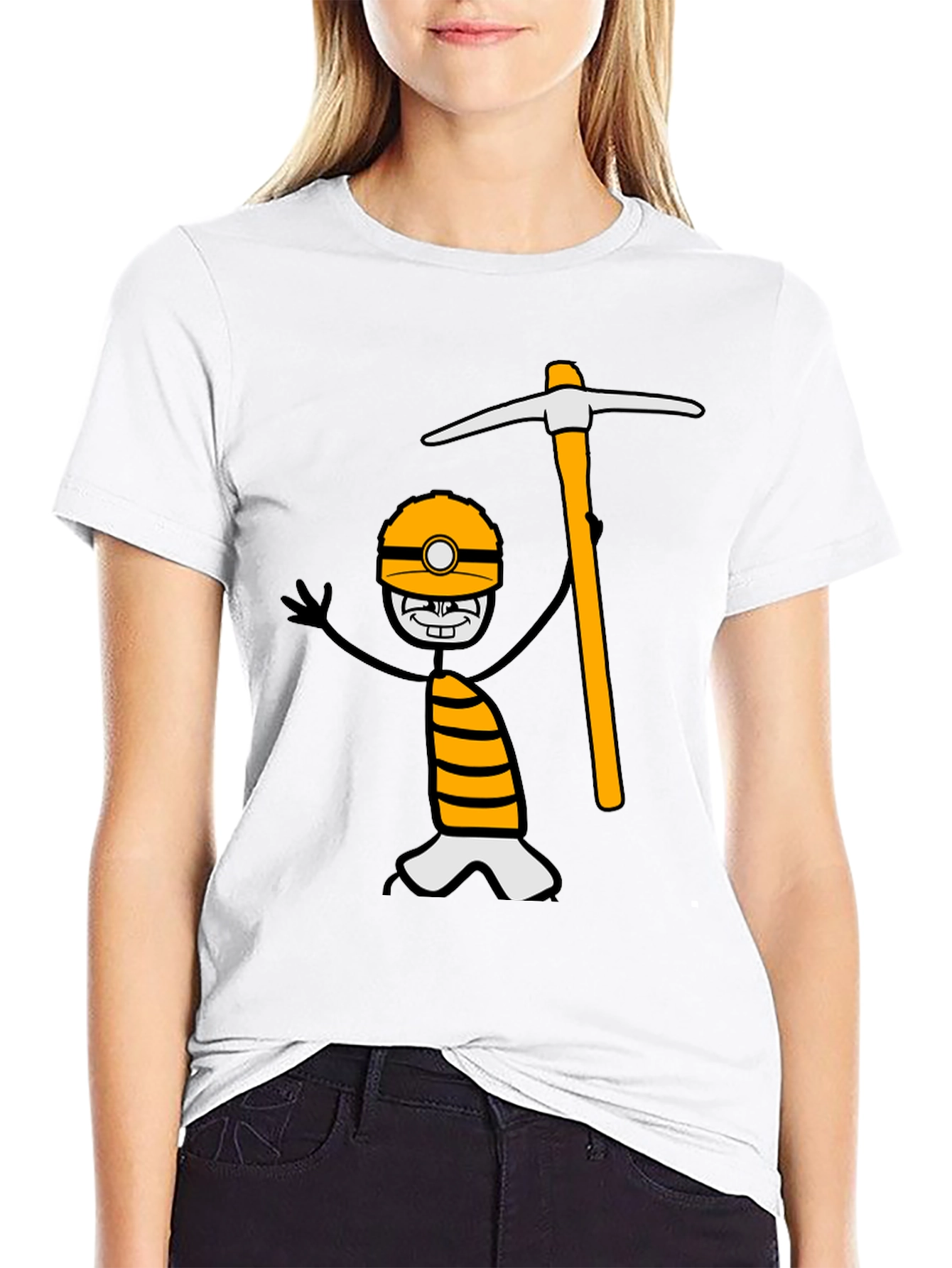 Miner Cartoon Graphic Tee