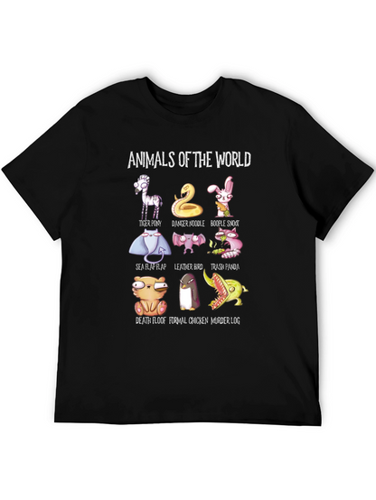 Animals of the World T-Shirt Funny Graphic Tee