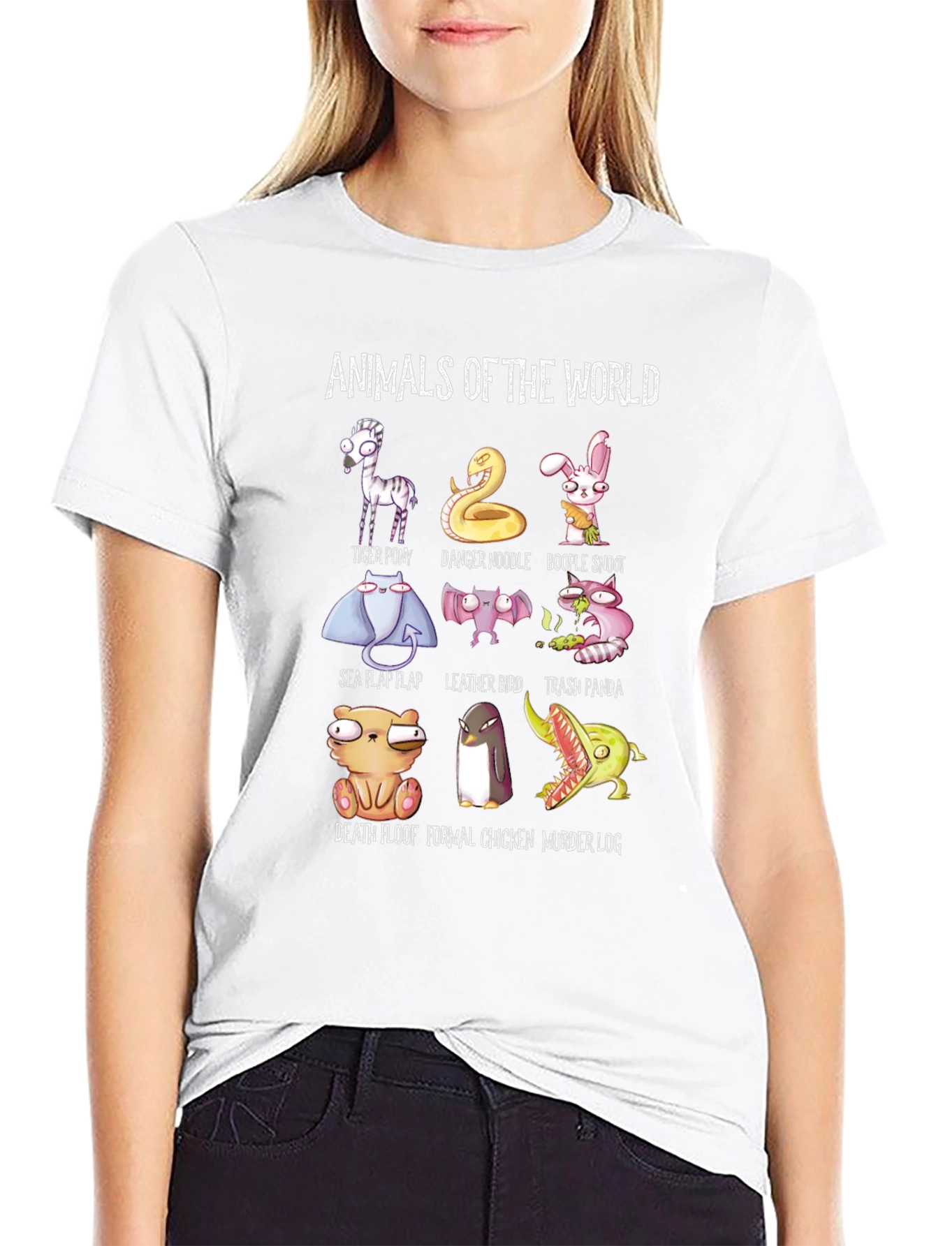 Animals of the World T-Shirt Funny Graphic Tee