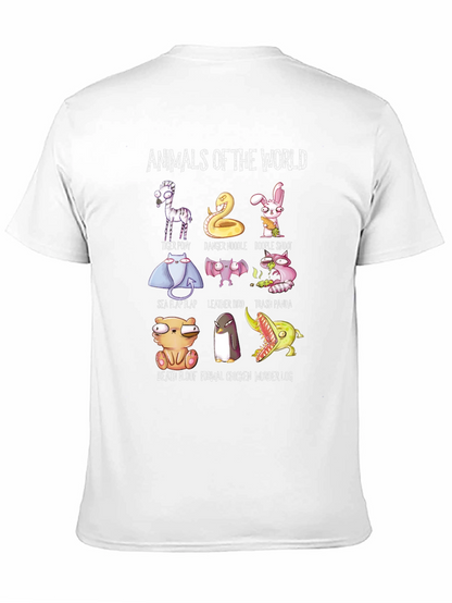 Animals of the World T-Shirt Funny Graphic Tee