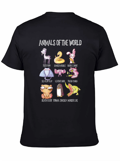 Animals of the World T-Shirt Funny Graphic Tee