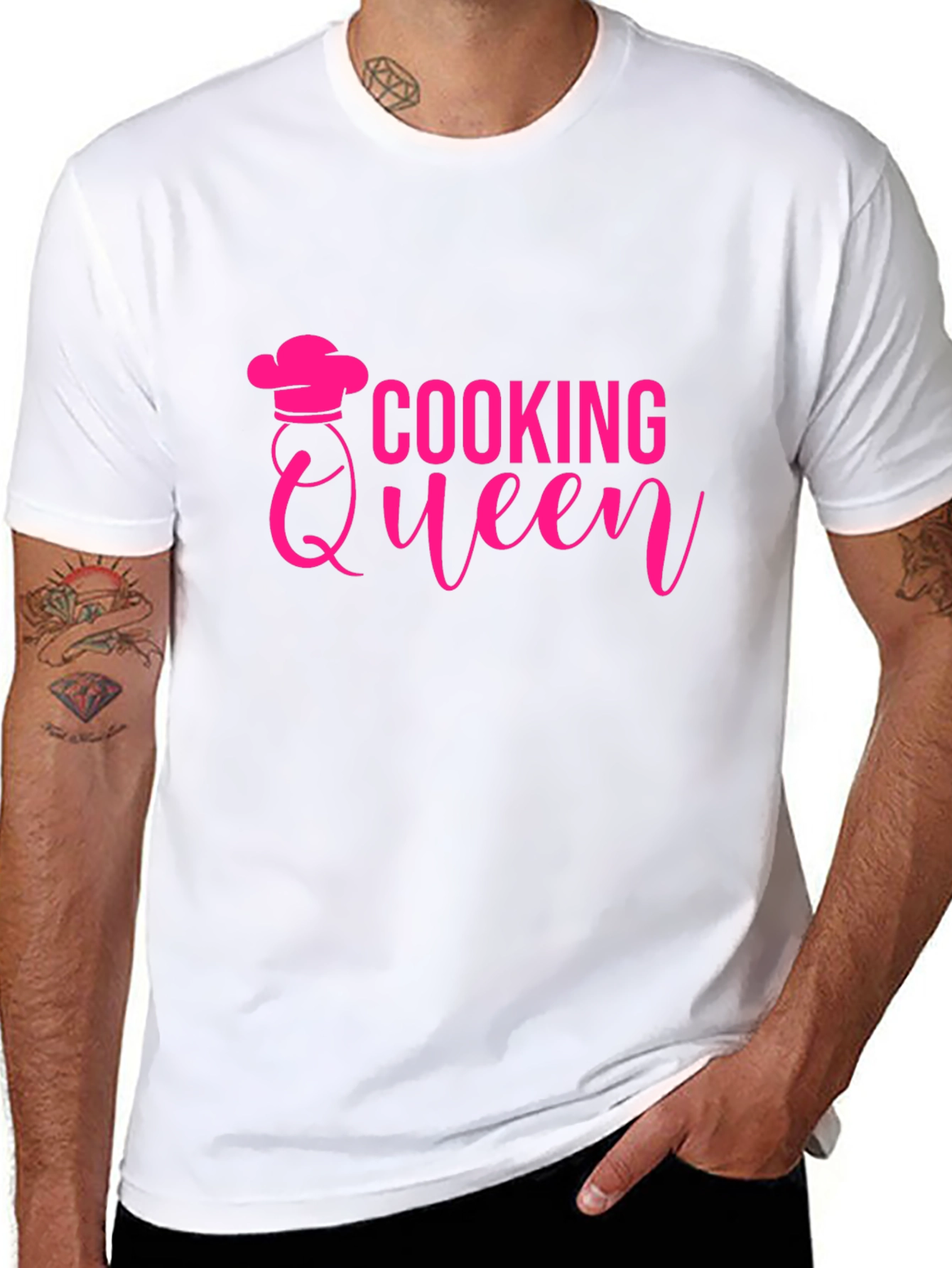Cooking Queen Graphic Tee - Chef Hat Design