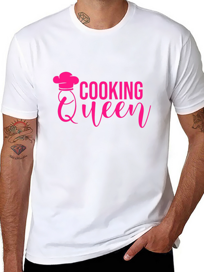 Cooking Queen Graphic Tee - Chef Hat Design