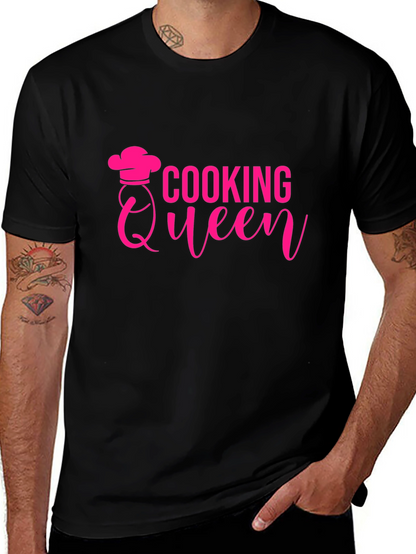 Cooking Queen Graphic Tee - Chef Hat Design