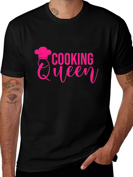 Cooking Queen Graphic Tee - Chef Hat Design