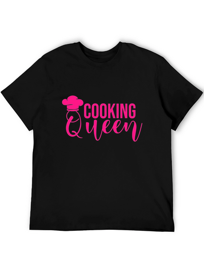 Cooking Queen Graphic Tee - Chef Hat Design