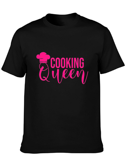 Cooking Queen Graphic Tee - Chef Hat Design