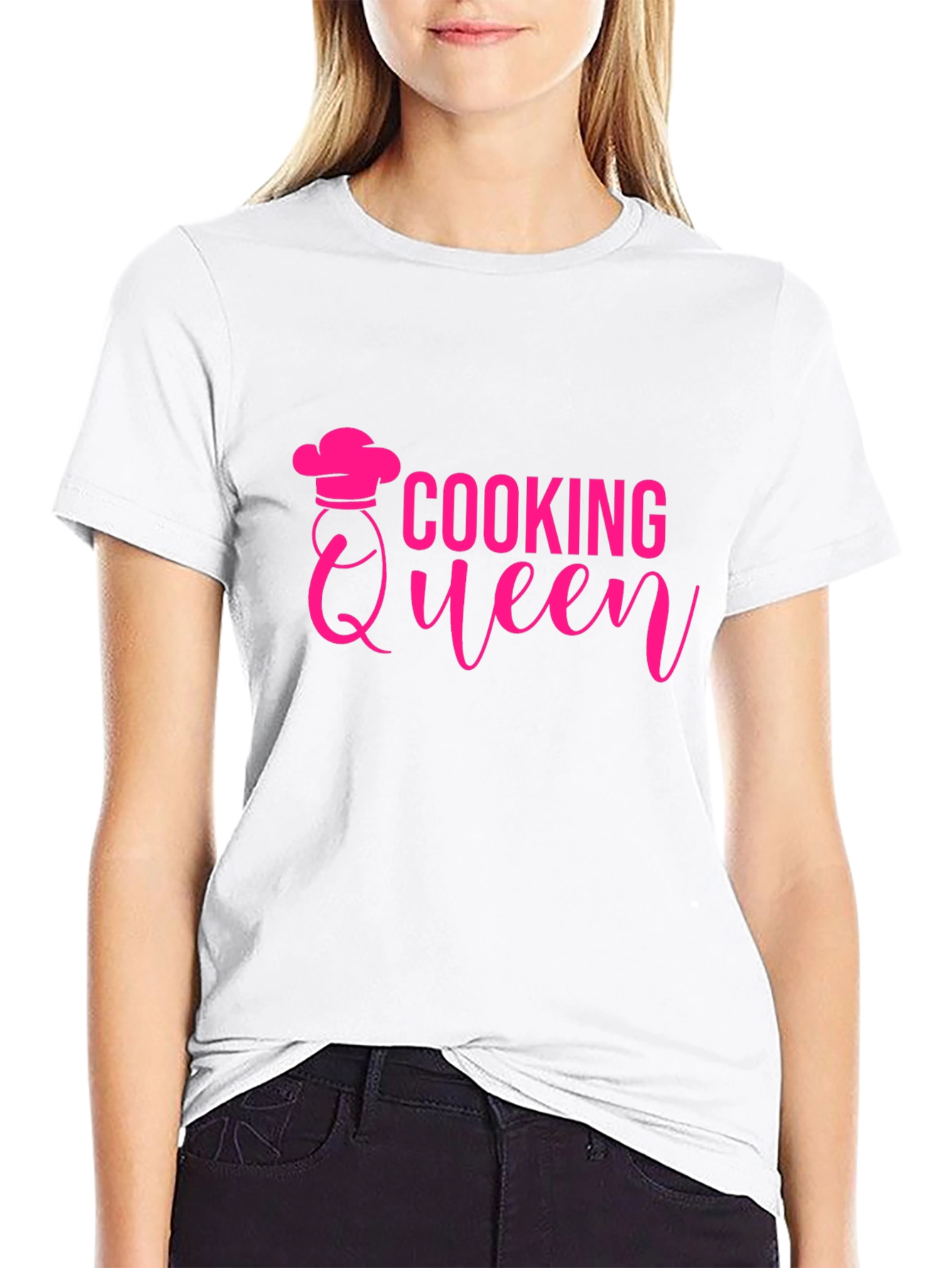 Cooking Queen Graphic Tee - Chef Hat Design