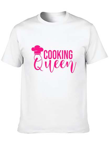 Cooking Queen Graphic Tee - Chef Hat Design