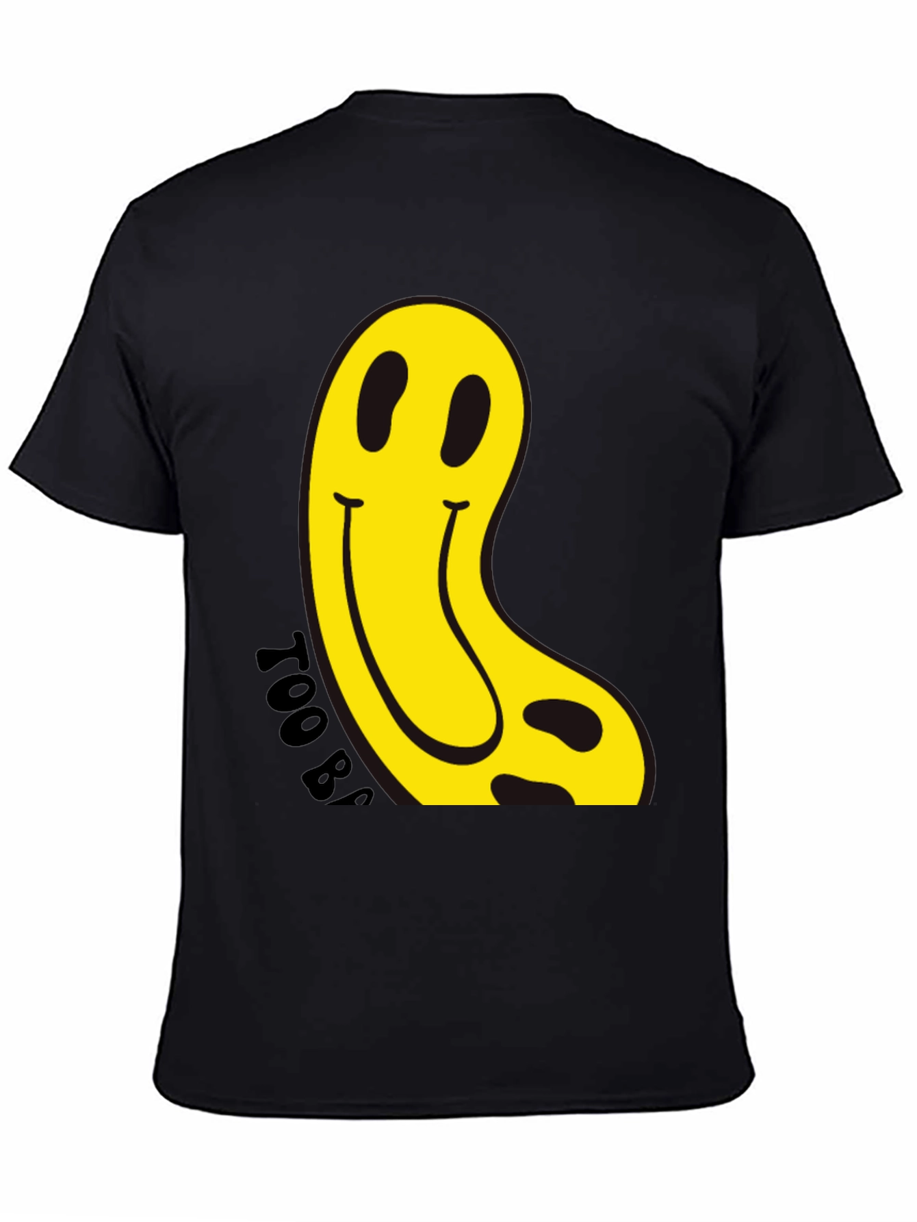 Melting Smiley Face Black Graphic Tee