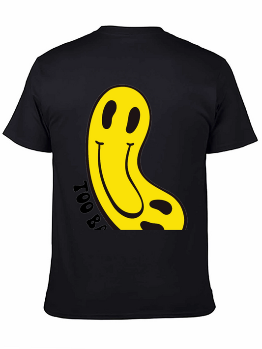 Melting Smiley Face Black Graphic Tee