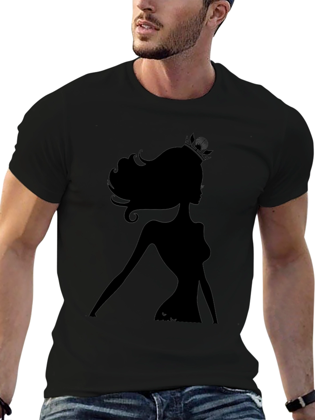 Silhouette Queen Graphic Tee - Black