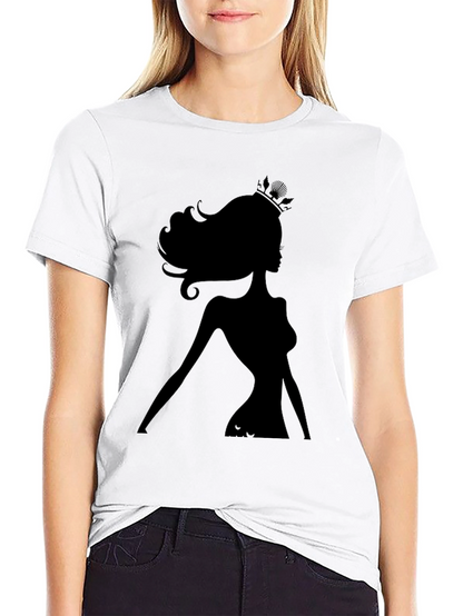 Silhouette Queen Graphic Tee - Black