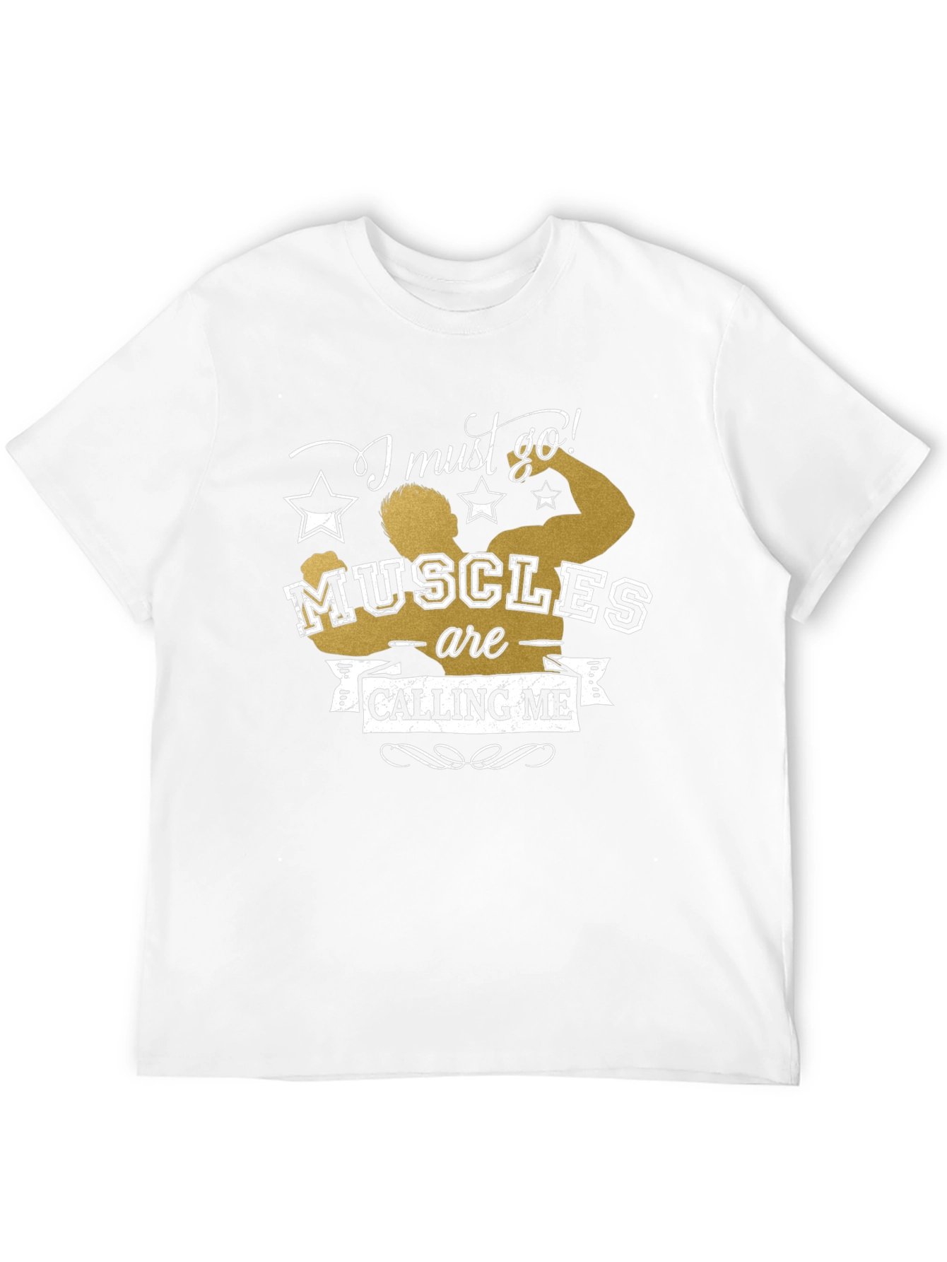 Muscles Calling Me Black Graphic Tee