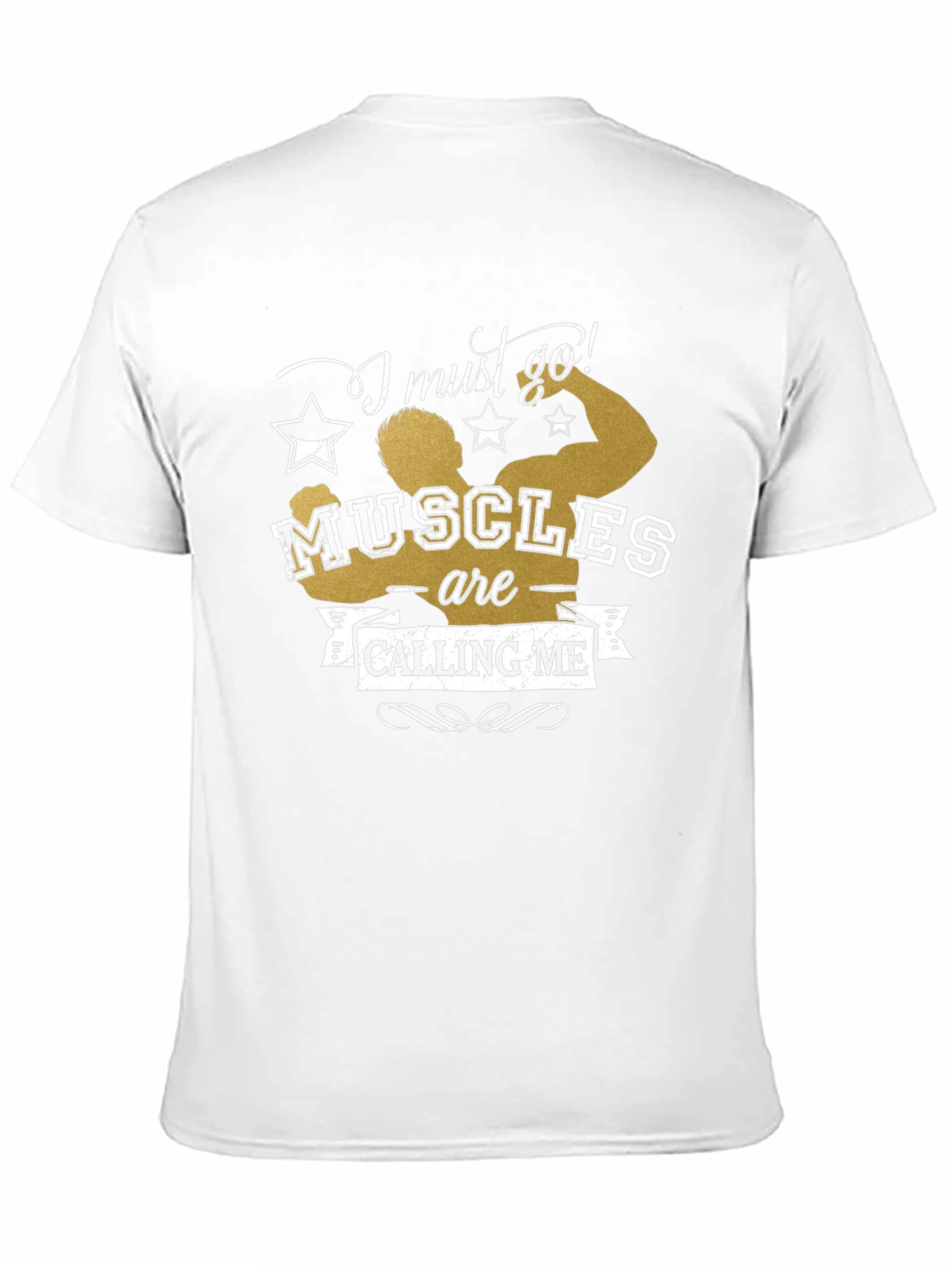 Muscles Calling Me Black Graphic Tee